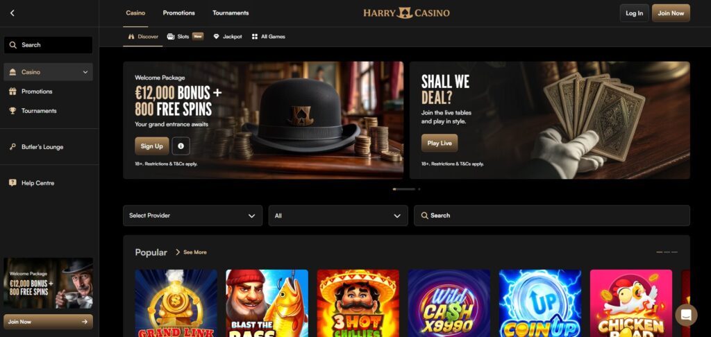 harry casino zonder cruks screenshot nederland